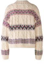 White Camel Elaborate Knit and Yarn Jumper