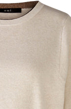 White Camel Jumper with Leo Print Peek