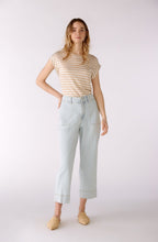 White Camel Striped T Shirt