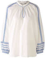 White Cotton Tunic With Contrast Embroidery