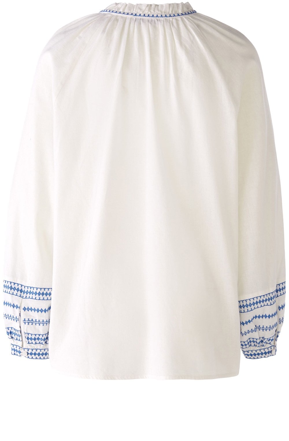 White Cotton Tunic With Contrast Embroidery