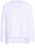 White Crocheted Detailed Top