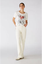 White Jersey Heart Design T Shirt