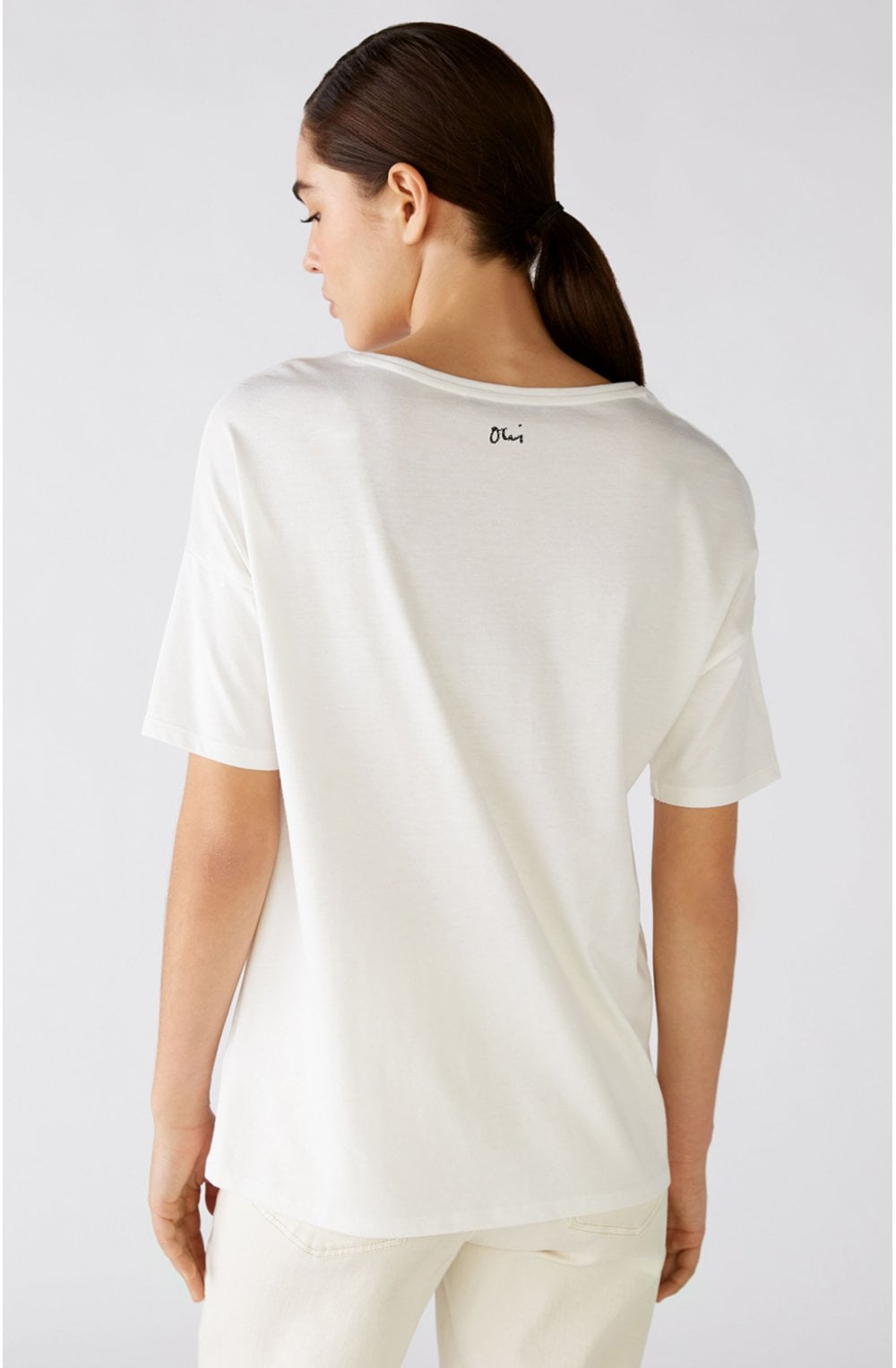 White Jersey Heart Design T Shirt