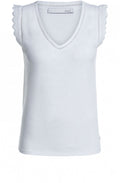White Lacey Detailed Top