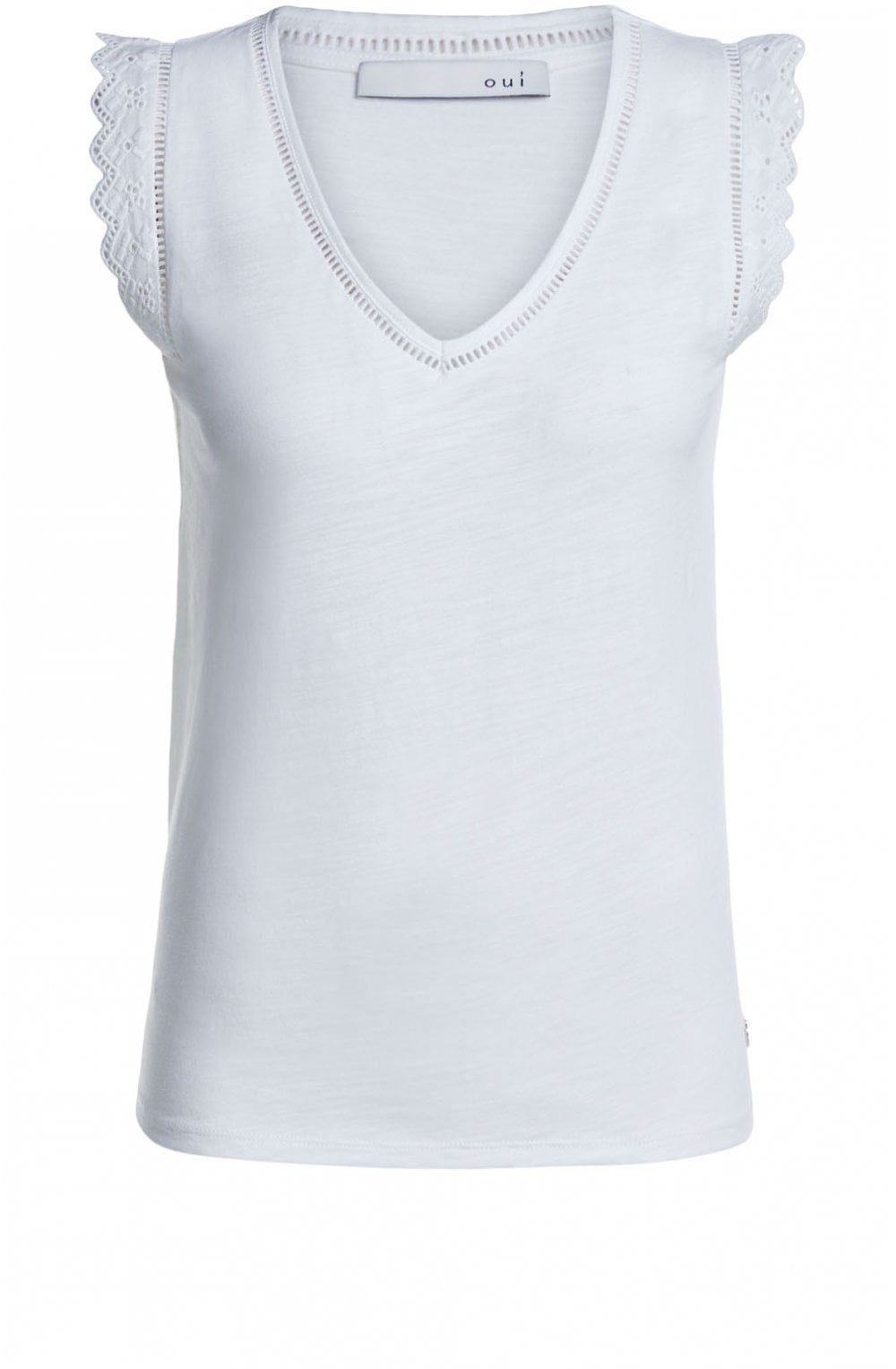 White Lacey Detailed Top