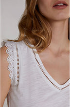 White Lacey Detailed Top
