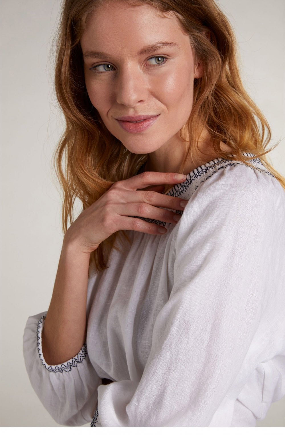 White Linen Blouse