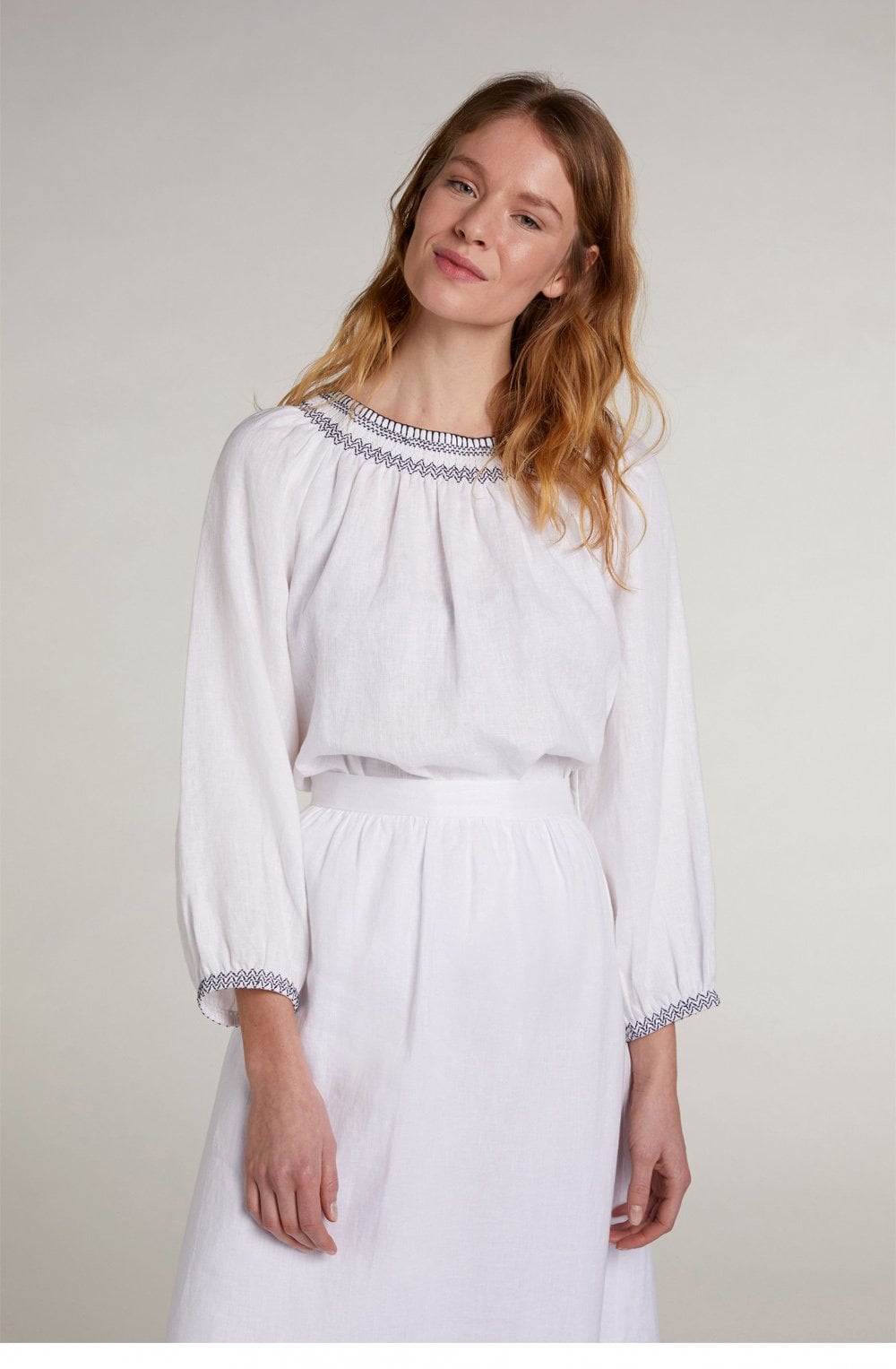 White Linen Blouse