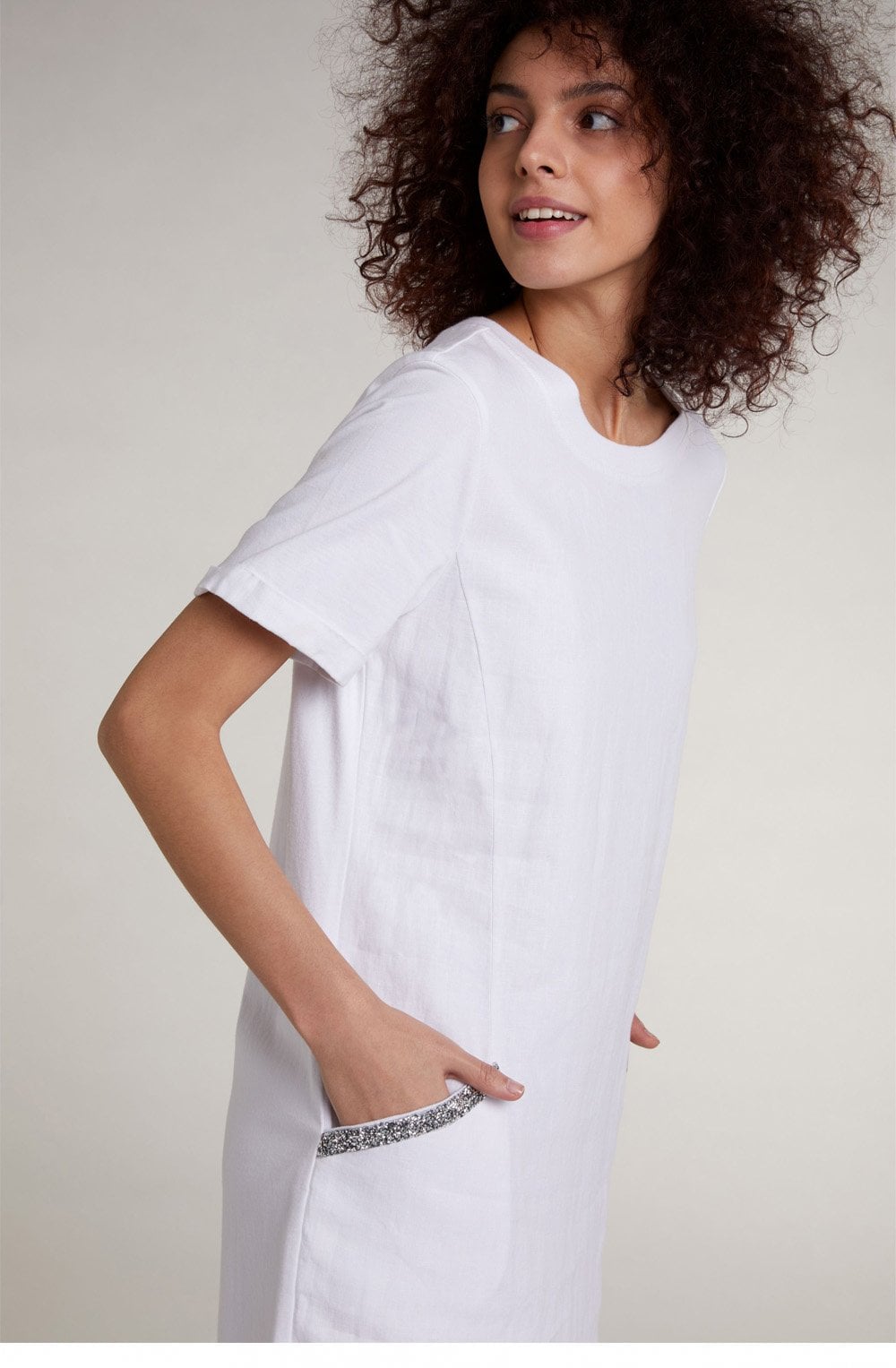 White Linen Dress