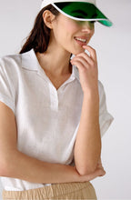White Linen Polo Shirt