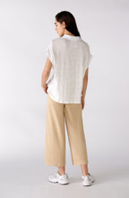 White Linen Polo Shirt