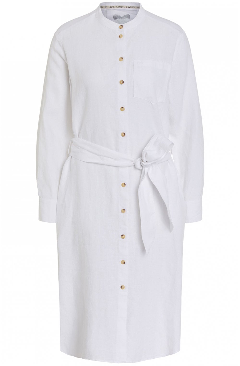 White Linen Shirt Dress