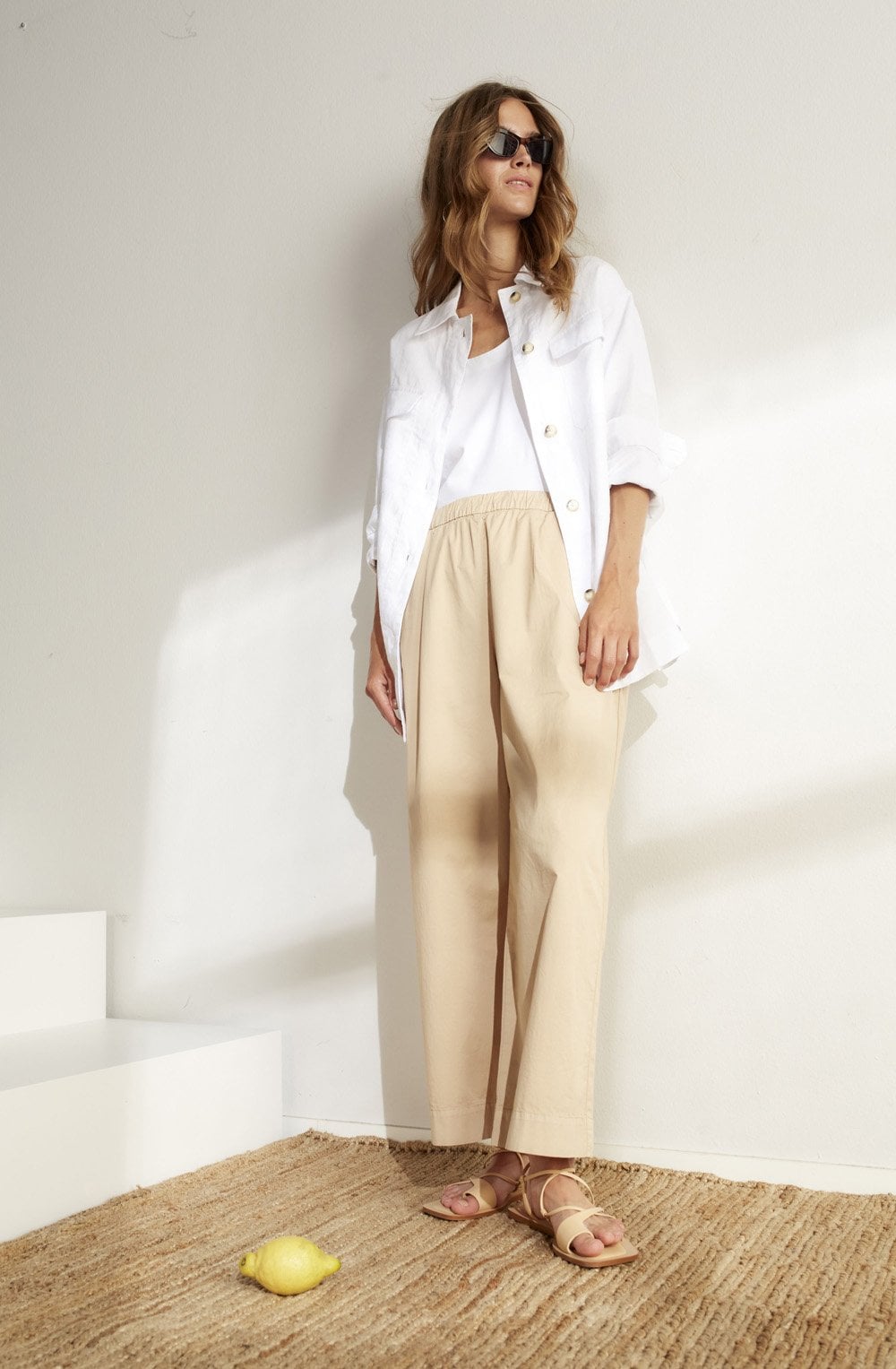 White Linen Shirt Jacket