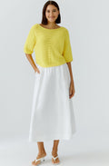 White Linen Skirt