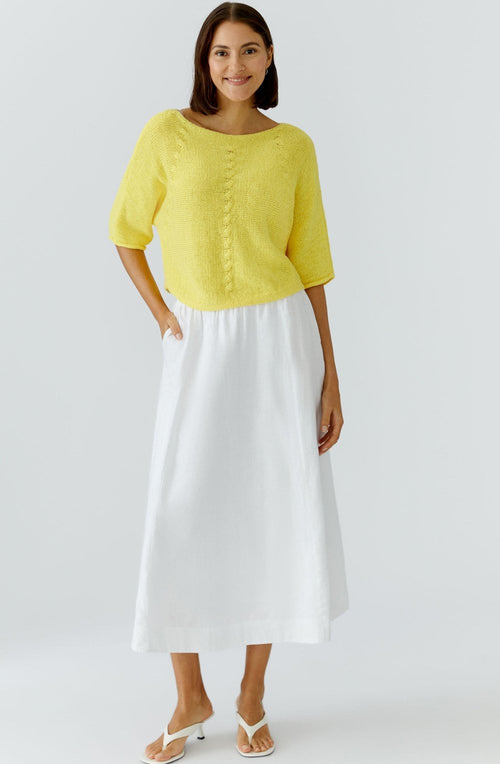 White Linen Skirt