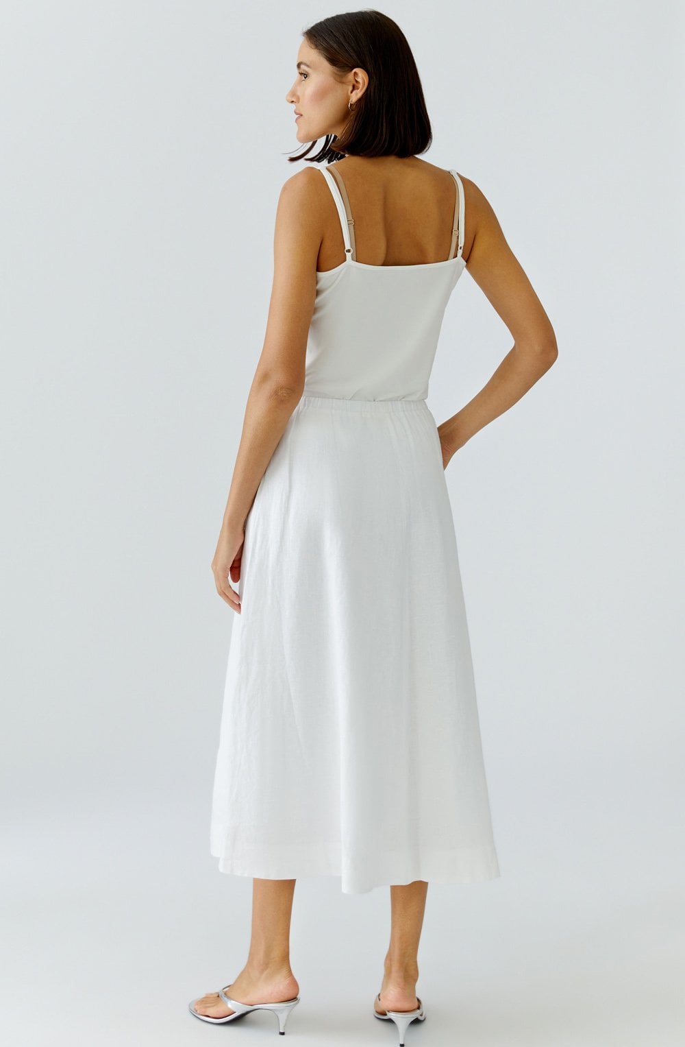 White Linen Skirt