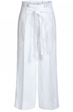 White Linen Wide Leg Culottes