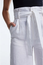 White Linen Wide Leg Culottes