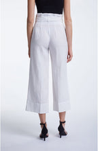 White Linen Wide Leg Culottes
