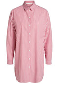 White & Red Striped Blouse