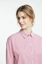 White & Red Striped Blouse