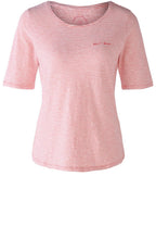 White Red Striped Cotton T Shirt