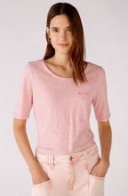 White Red Striped Cotton T Shirt