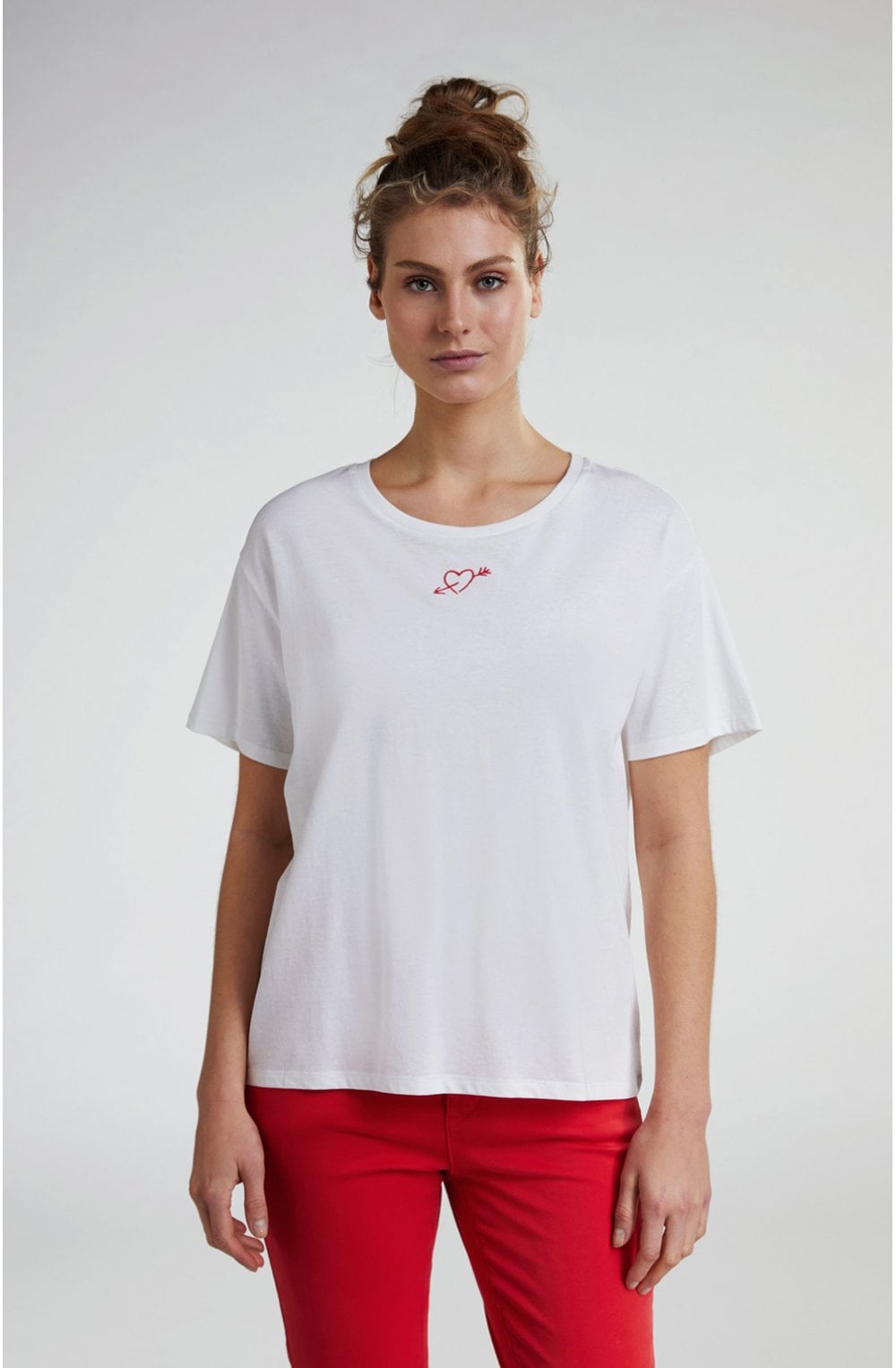 White Relaxed Shape T Shirt