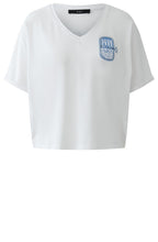 White Sardine Motif T-Shirt