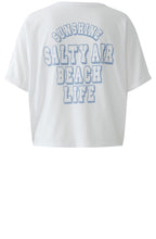 White Sardine Motif T-Shirt