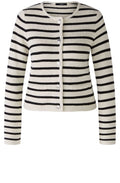 White Stone and Black Striped Cardigan