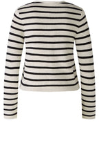 White Stone and Black Striped Cardigan