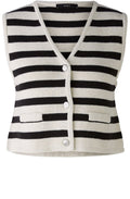 White Stone and Black Striped Waistcoat
