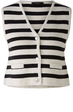White Stone and Black Striped Waistcoat