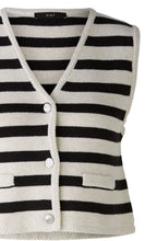White Stone and Black Striped Waistcoat
