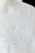 White Sunshine Motif T Shirt