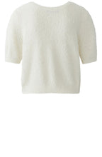 White Textured Knit Cardigan