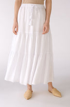 White Tiered Maxi Skirt