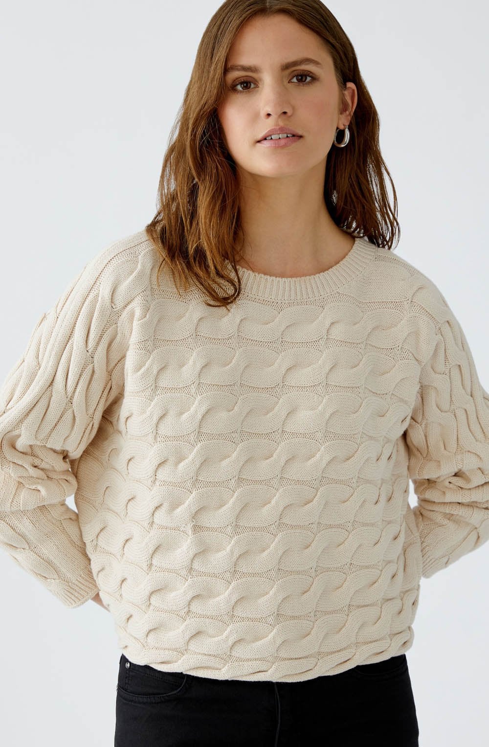 Whitecap Cable Knit Boxy Jumper
