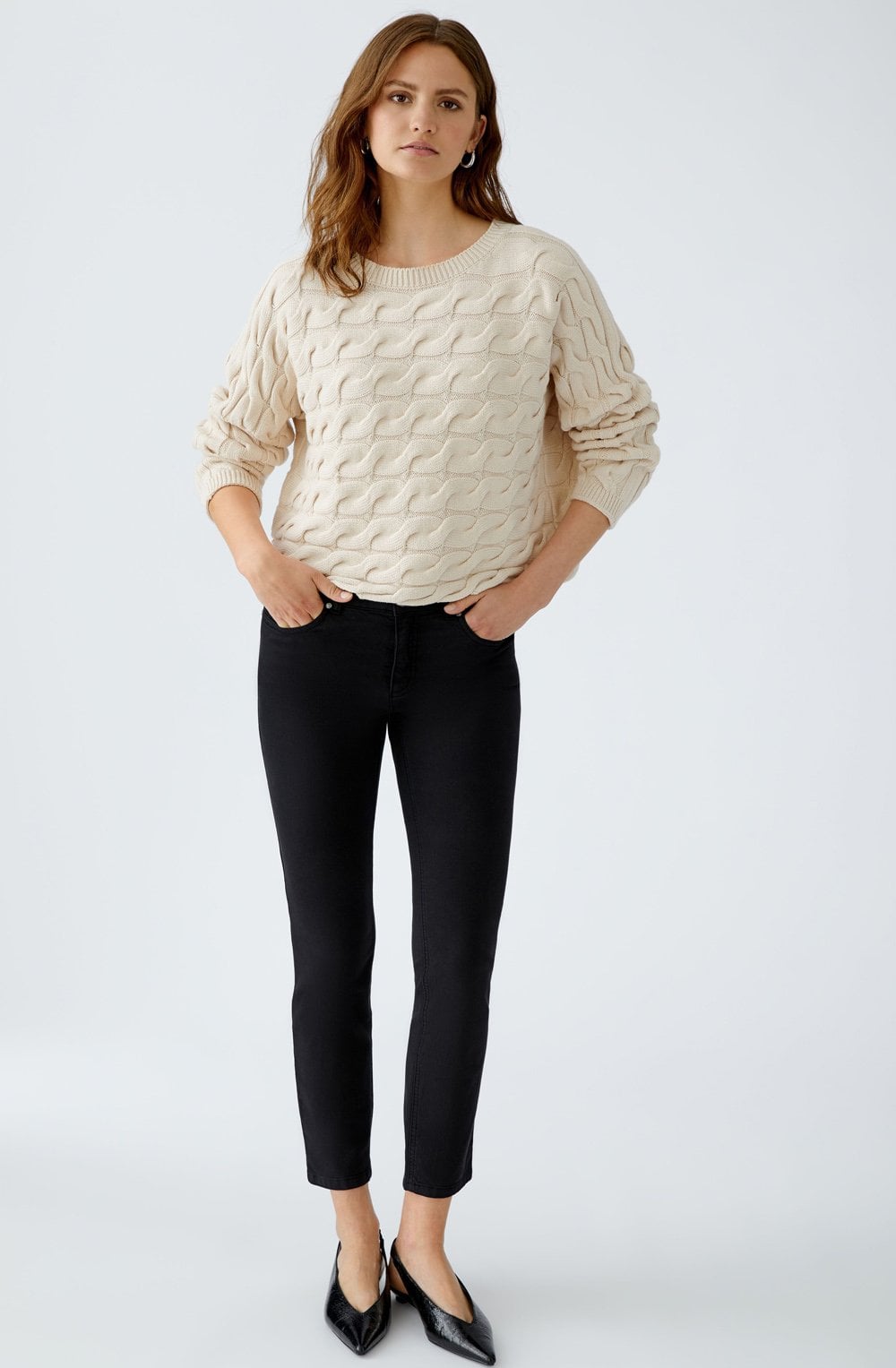 Whitecap Cable Knit Boxy Jumper