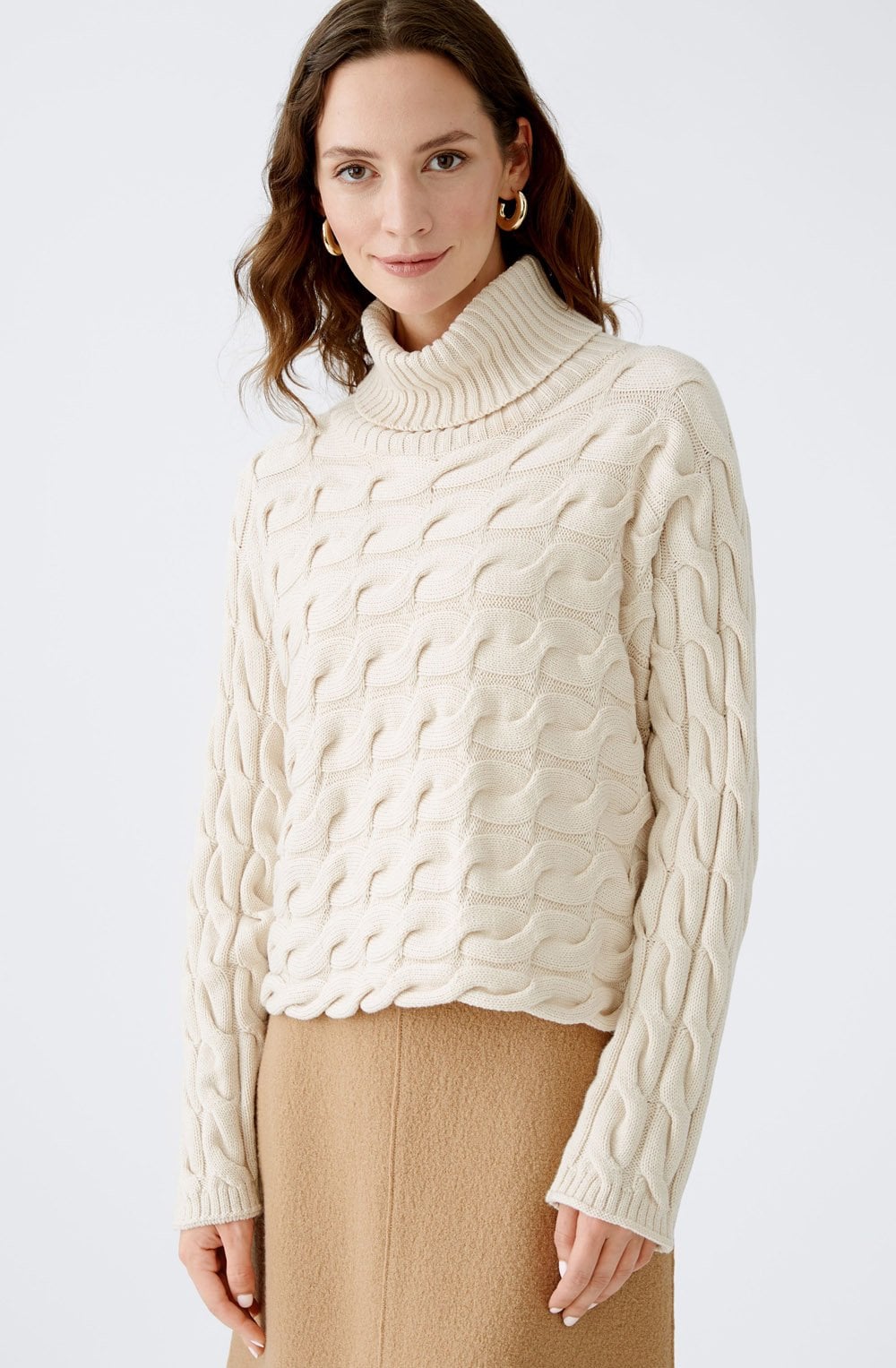 Whitecap Cable Knit Turtle Neck Jumper