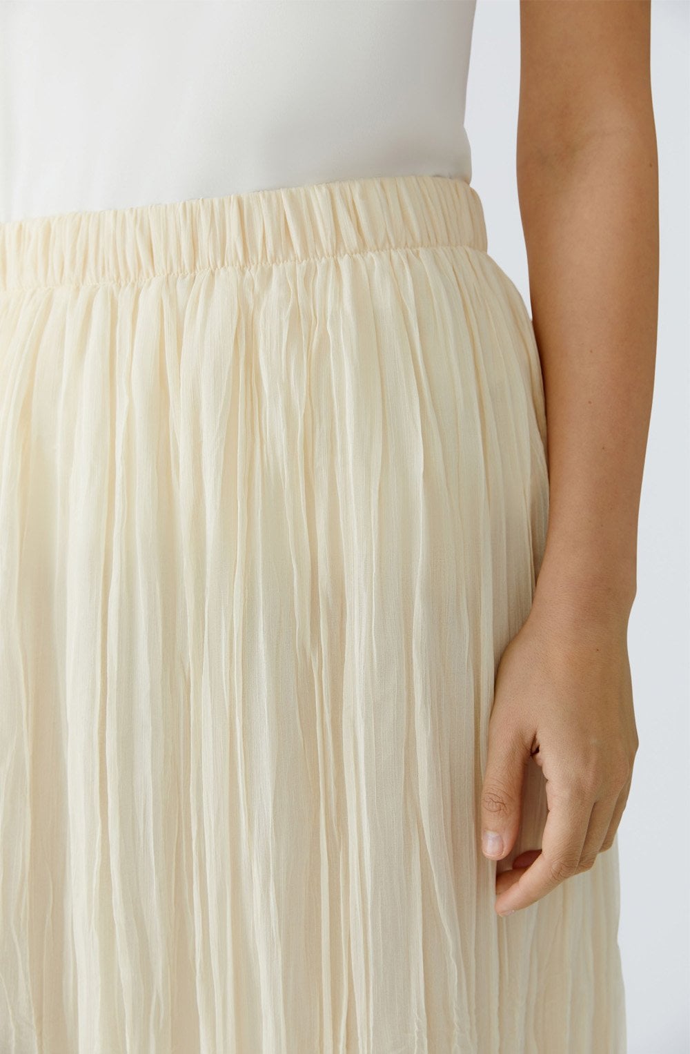 Whitecap Grey Cream Chiffon Skirt