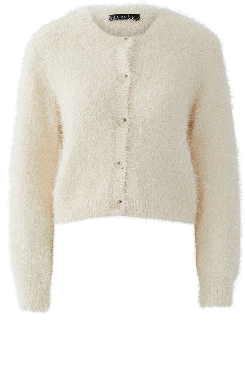 Whitecap Grey Cream Eyelash Knit Cardigan