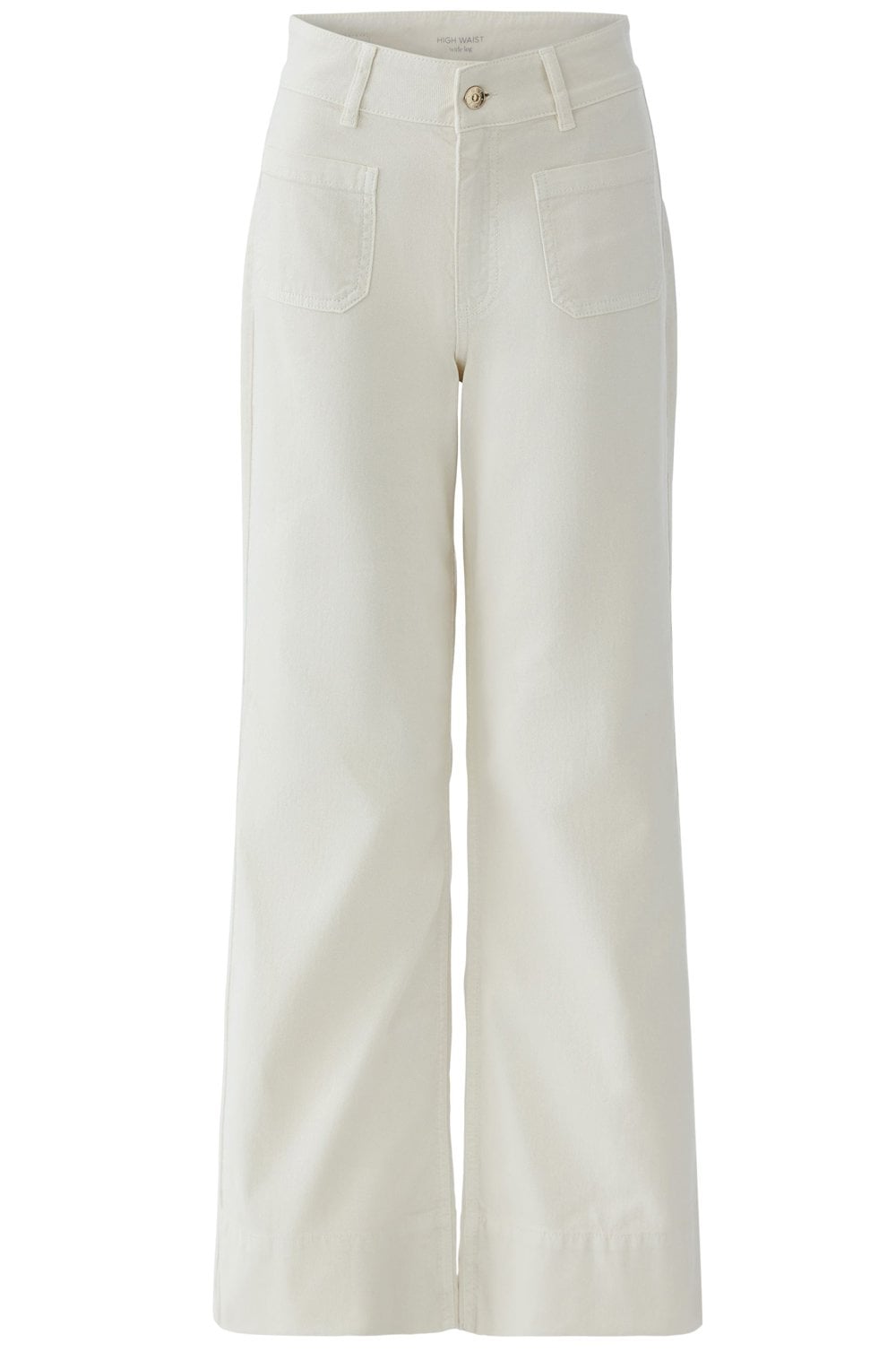 Whitecap Grey Cream High Waist Wide Leg Jeans