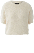 Whitecap Grey Short Sleeve Eyelash Jumper