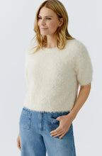 Whitecap Grey Short Sleeve Eyelash Jumper