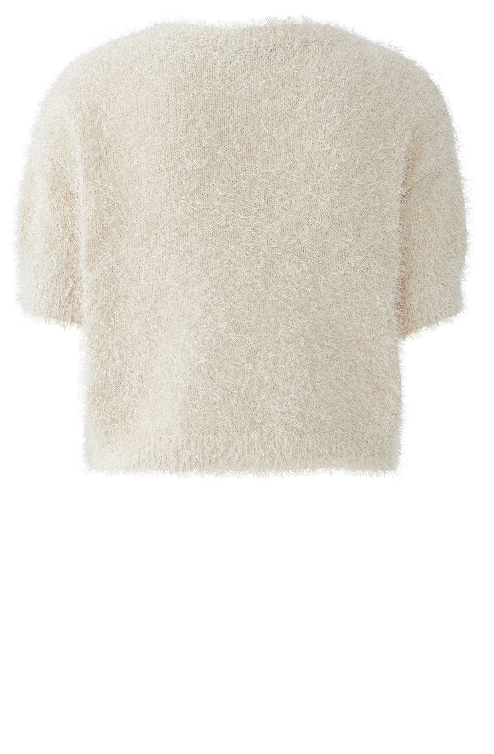Whitecap Grey Short Sleeve Eyelash Jumper