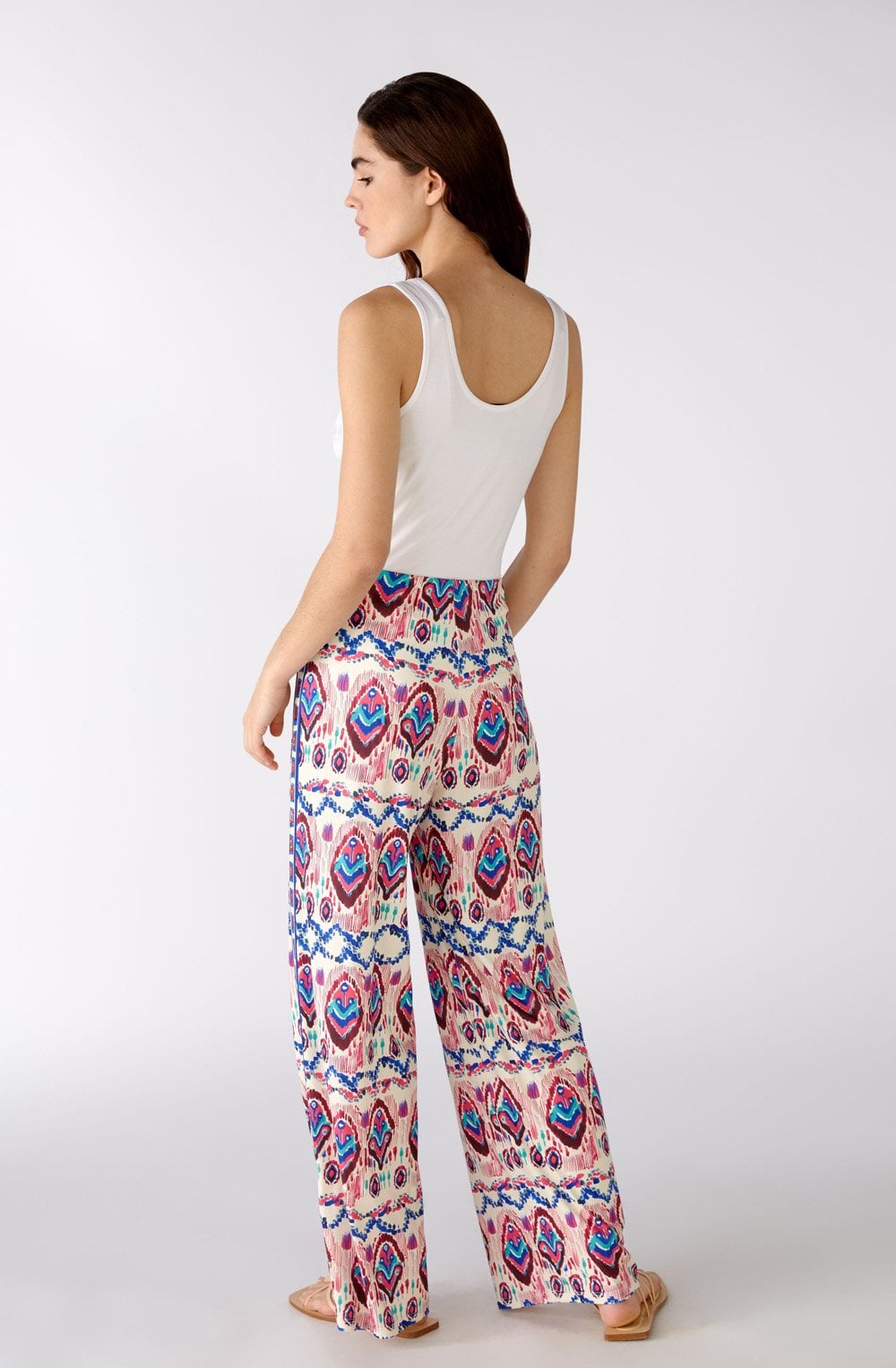 Wide Leg Aztec Print Trousers