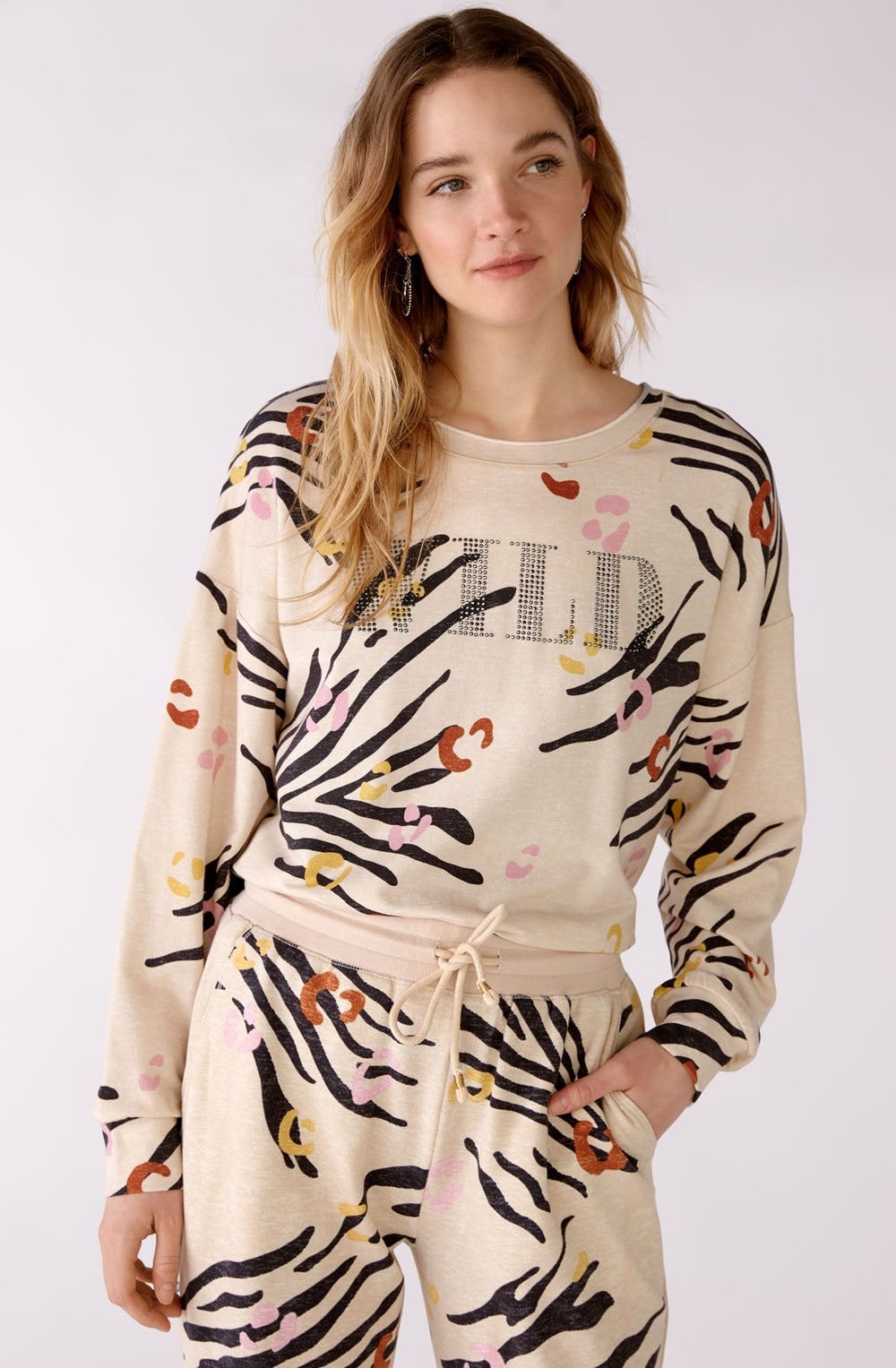 Wild Diamante Slogan Jumper